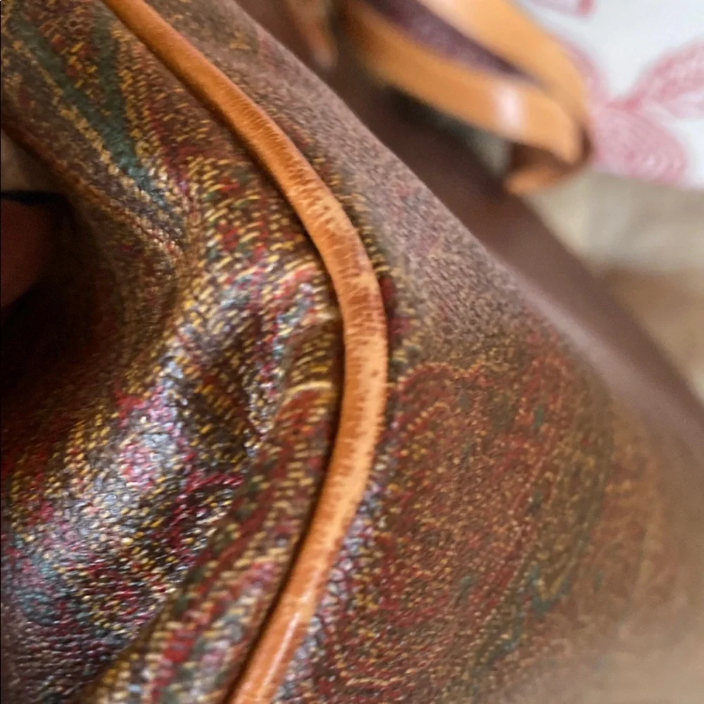 Etro Coated Canvas and Leather Bag
